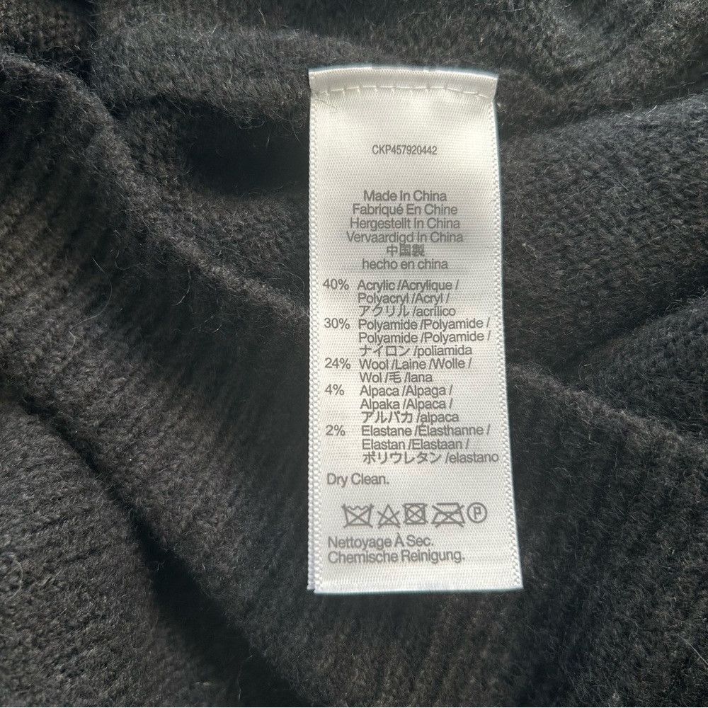 NWOT Madewell Dillon Mockneck Pullover Black Sweater Size XS - Picture 10 of 10